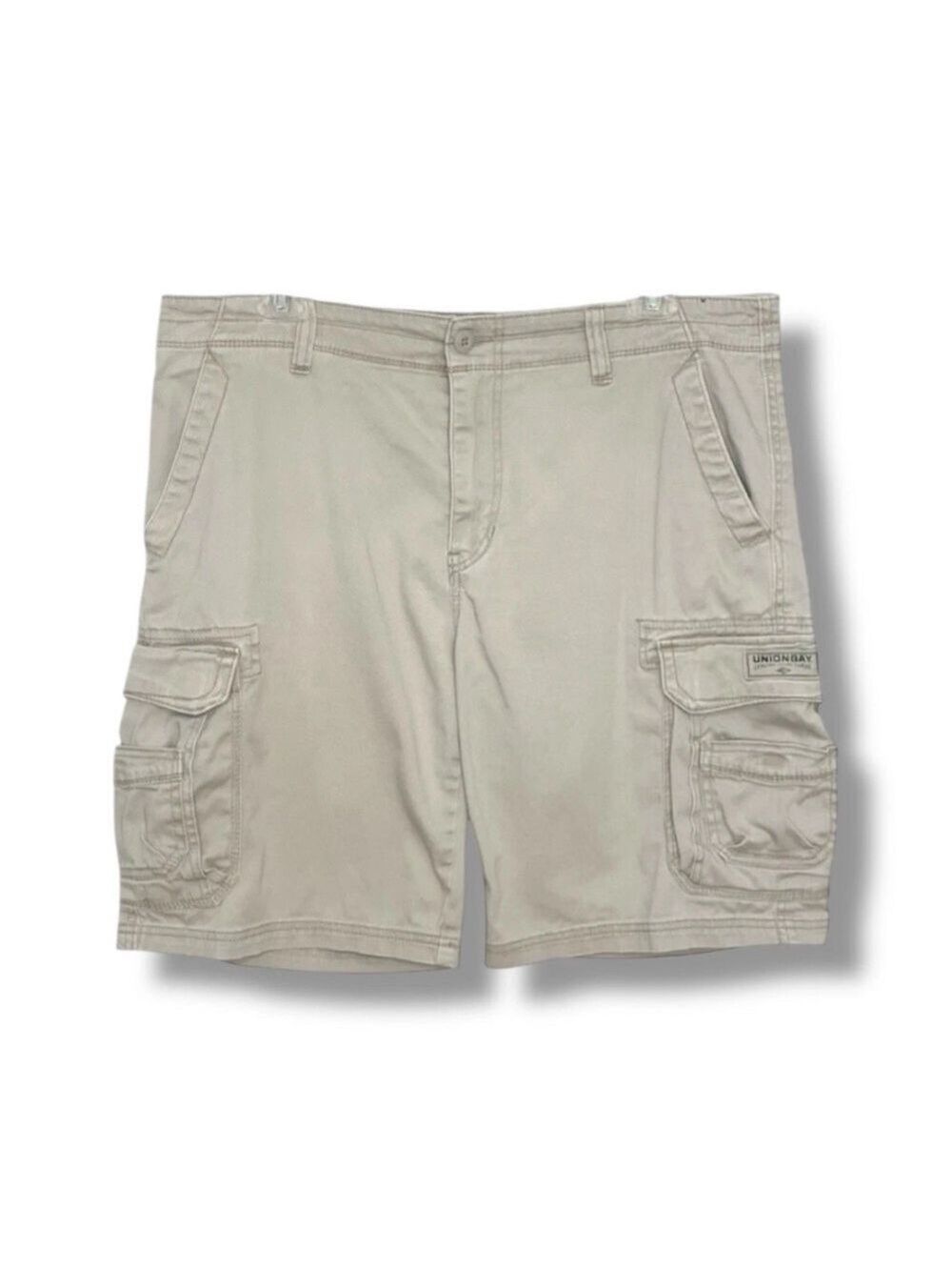 Unionbay Cargo Shorts Mens Size 38 Khaki Beige Relaxed Fit Utility Stretch
